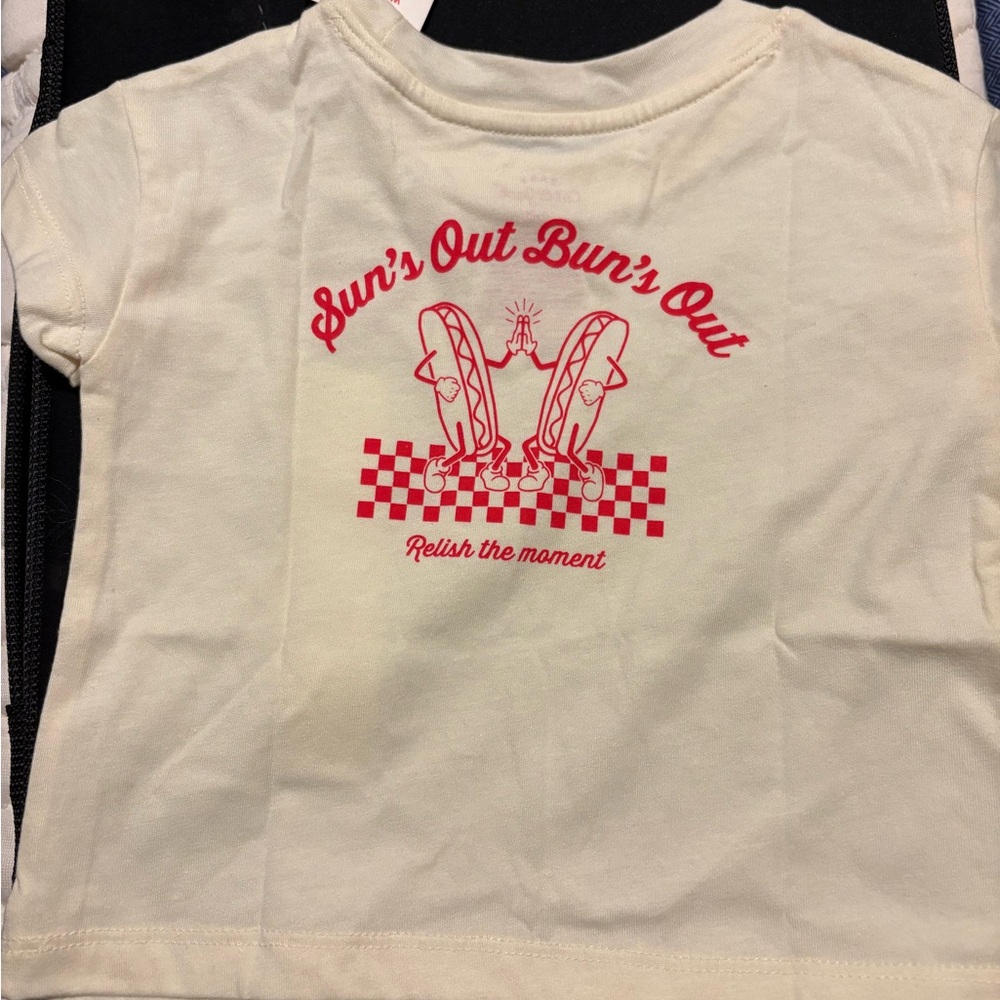 Cat & Jack Kids T-Shirt - Cream and Red